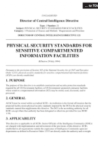 Physical Security Standard for sensitive compartmented information facilities SCIF