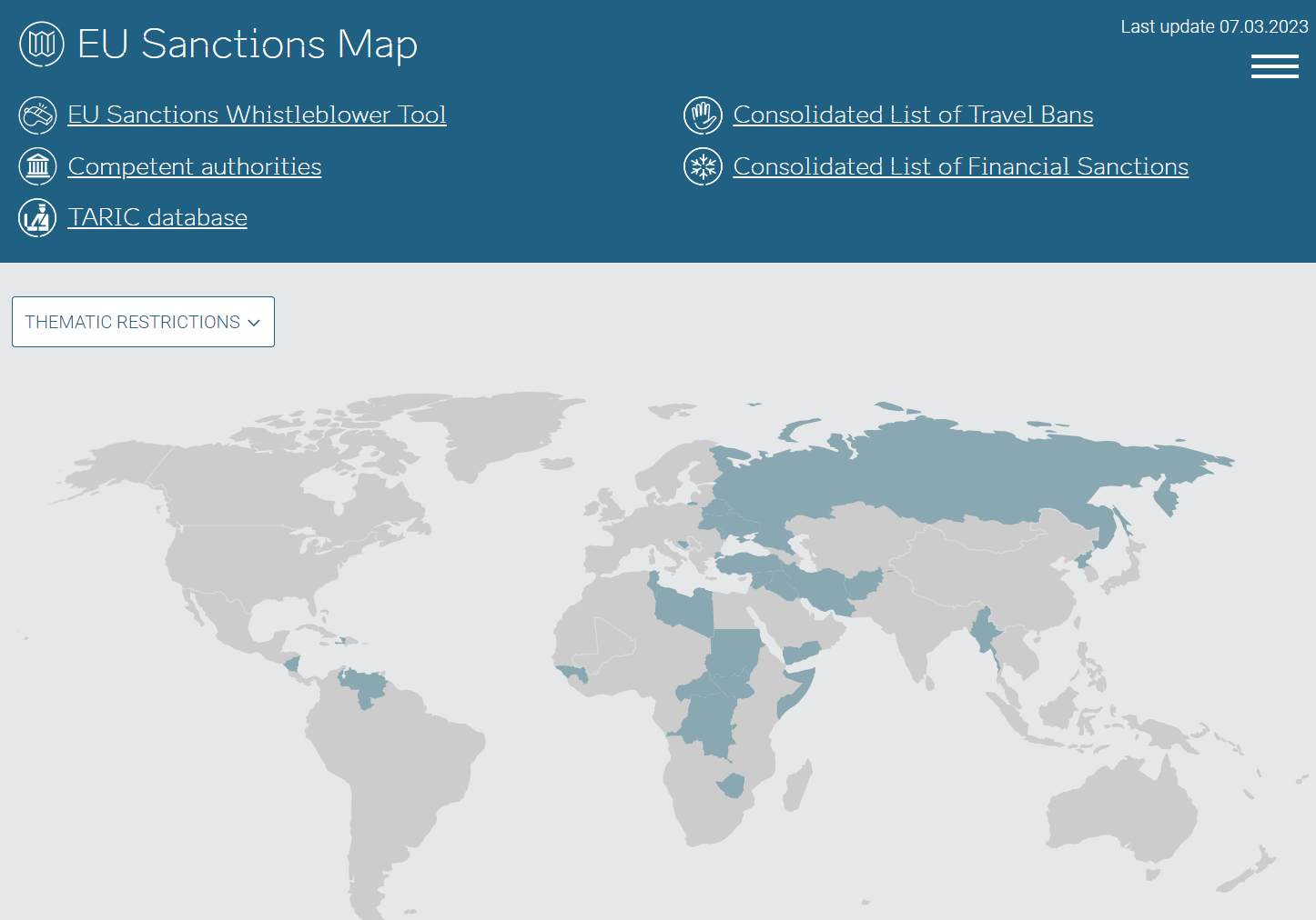 EU Sanctions Map